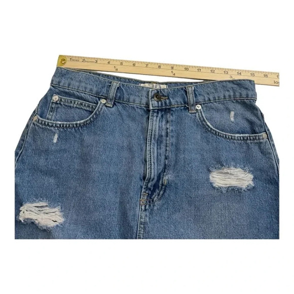 We The Free Distressed Cotton Jean Denim Skirt - Picture 10 of 10